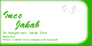 ince jakab business card